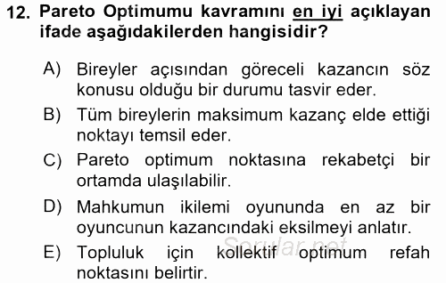 Uluslararası İlişkiler Kuramları 2 2015 - 2016 Ara Sınavı 12.Soru