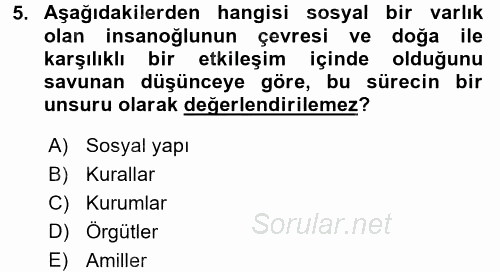 Uluslararası İlişkiler Kuramları 2 2015 - 2016 Ara Sınavı 5.Soru