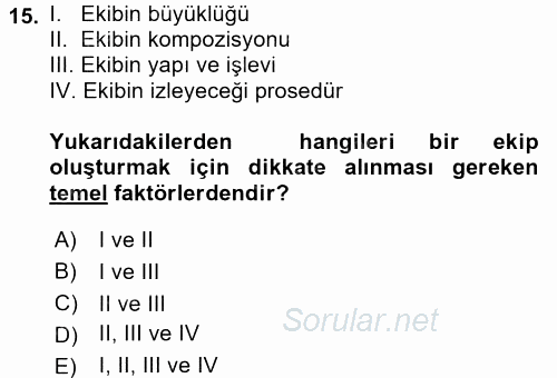 Psiko-Sosyal Rehabilitasyon 2016 - 2017 Dönem Sonu Sınavı 15.Soru