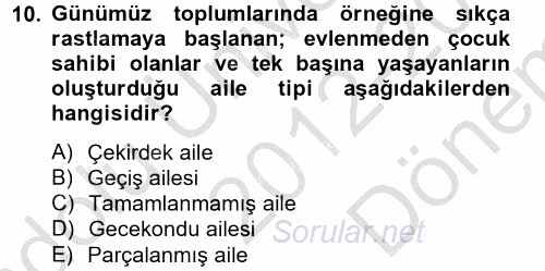 Özel Öğretim Yöntemleri 2 2012 - 2013 Dönem Sonu Sınavı 10.Soru