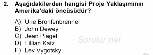 Özel Öğretim Yöntemleri 2 2012 - 2013 Dönem Sonu Sınavı 2.Soru