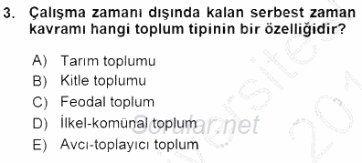 Toplum ve İletişim 2015 - 2016 Ara Sınavı 3.Soru