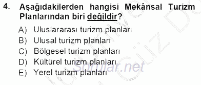 Turizm Coğrafyası 2013 - 2014 Ara Sınavı 4.Soru