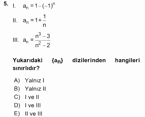 Coğrafi Bilgi Sistemleri İçin Temel Matematik 2016 - 2017 Dönem Sonu Sınavı 5.Soru