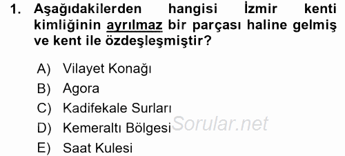 Kültürel Miras Mevzuatı 2015 - 2016 Ara Sınavı 1.Soru