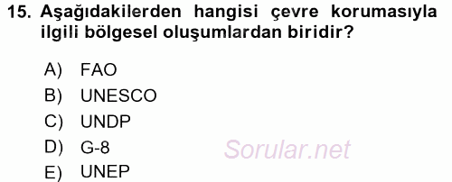 Uluslararası Kamu Maliyesi 2015 - 2016 Ara Sınavı 15.Soru