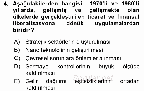 Uluslararası Kamu Maliyesi 2015 - 2016 Ara Sınavı 4.Soru