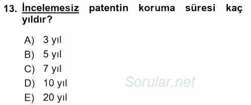 Yenilik Yönetimi 2016 - 2017 Dönem Sonu Sınavı 13.Soru