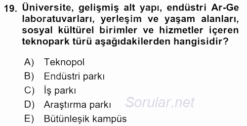 Kamu Özel Kesim Yapısı Ve İlişkileri 2015 - 2016 Dönem Sonu Sınavı 19.Soru