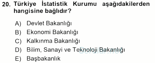 Kamu Özel Kesim Yapısı Ve İlişkileri 2015 - 2016 Dönem Sonu Sınavı 20.Soru