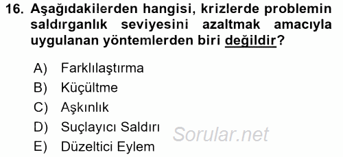 Siyasal İletişim 2017 - 2018 Ara Sınavı 16.Soru