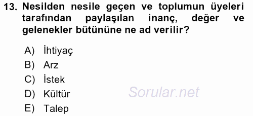 Pazarlama Yönetimi 2017 - 2018 Ara Sınavı 13.Soru