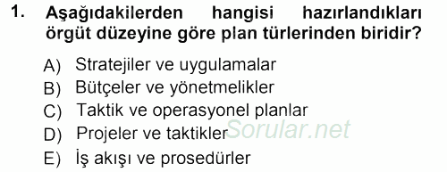 Perakende Yönetimi 2012 - 2013 Ara Sınavı 1.Soru
