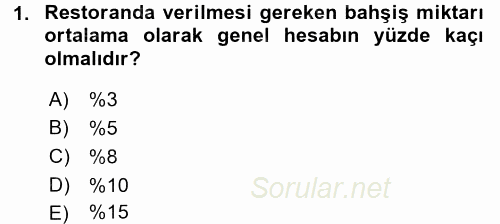 Sosyal Davranış ve Protokol 2016 - 2017 3 Ders Sınavı 1.Soru