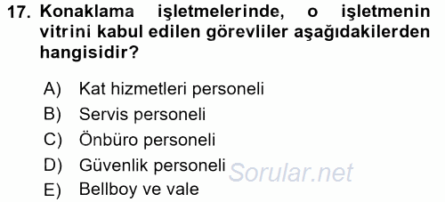 Sosyal Davranış ve Protokol 2016 - 2017 3 Ders Sınavı 17.Soru