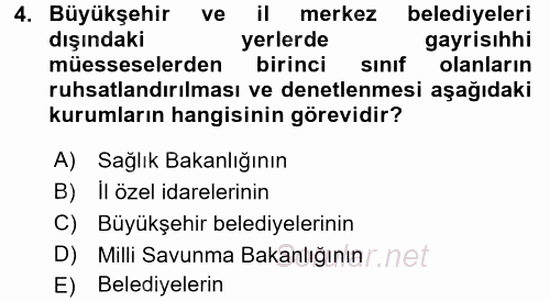 Çalışma Yaşamının Denetimi 2015 - 2016 Tek Ders Sınavı 4.Soru