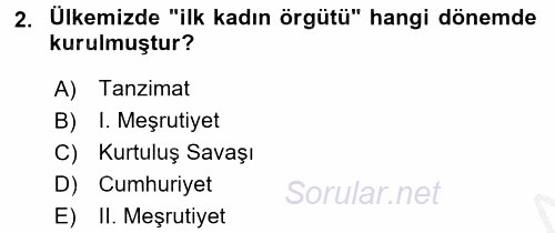 Aile Sosyolojisi 2016 - 2017 3 Ders Sınavı 2.Soru