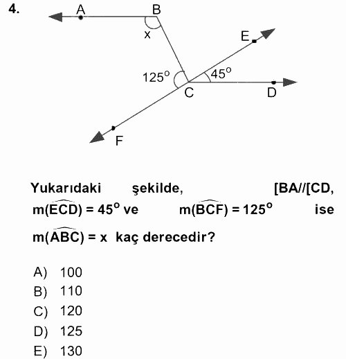 Okulöncesinde Matematik Eğitimi 2017 - 2018 Ara Sınavı 4.Soru