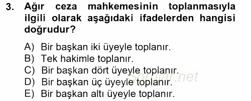 Ceza Muhakemesi Hukuku 2012 - 2013 Dönem Sonu Sınavı 3.Soru