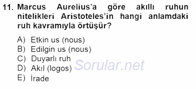 Zihin Felsefesi 2014 - 2015 Ara Sınavı 11.Soru