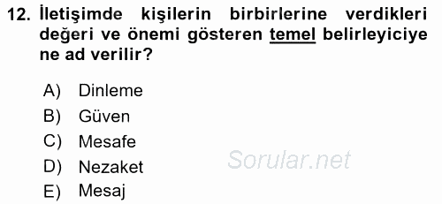 Satış Teknikleri 2015 - 2016 Ara Sınavı 12.Soru