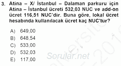 Bilet Satış 2015 - 2016 Dönem Sonu Sınavı 3.Soru