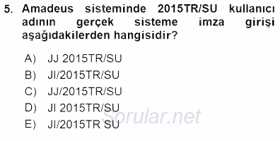 Bilet Satış 2015 - 2016 Dönem Sonu Sınavı 5.Soru