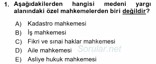 Kalem Mevzuatı 2017 - 2018 3 Ders Sınavı 1.Soru