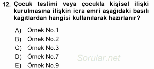 Kalem Mevzuatı 2017 - 2018 3 Ders Sınavı 12.Soru