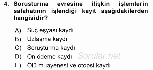 Kalem Mevzuatı 2017 - 2018 3 Ders Sınavı 4.Soru