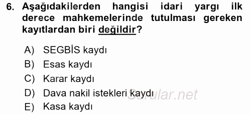 Kalem Mevzuatı 2017 - 2018 3 Ders Sınavı 6.Soru