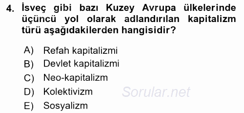 Davranış Bilimlerine Giriş 2017 - 2018 3 Ders Sınavı 4.Soru