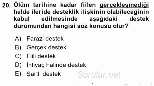 İş Sağlığı ve Güvenliği 2015 - 2016 Dönem Sonu Sınavı 20.Soru