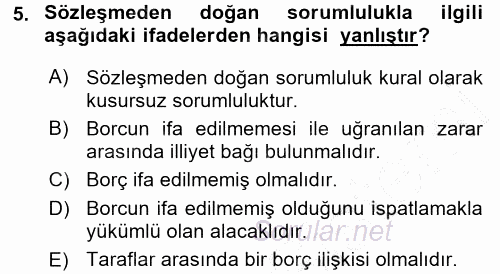 İş Sağlığı ve Güvenliği 2015 - 2016 Dönem Sonu Sınavı 5.Soru