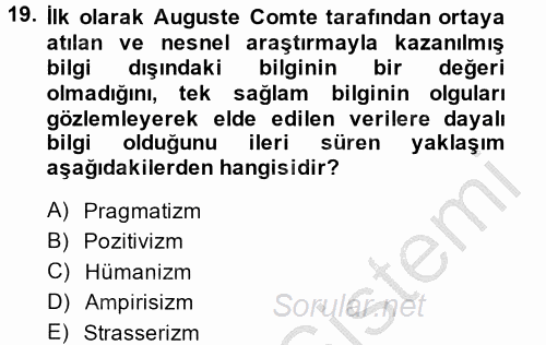 Kamu Yönetiminde Çağdaş Yaklaşımlar 2014 - 2015 Dönem Sonu Sınavı 19.Soru