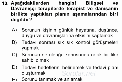 Temel Bakım Hizmetleri 2016 - 2017 3 Ders Sınavı 10.Soru
