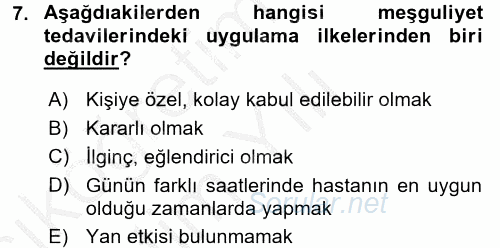 Temel Bakım Hizmetleri 2016 - 2017 3 Ders Sınavı 7.Soru