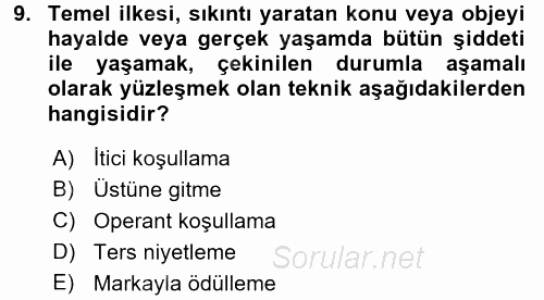Temel Bakım Hizmetleri 2016 - 2017 3 Ders Sınavı 9.Soru