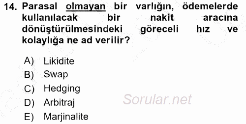 İktisada Giriş 2 2016 - 2017 3 Ders Sınavı 14.Soru