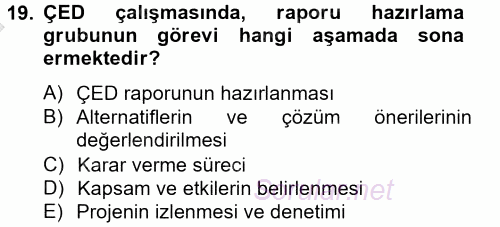 Enerji ve Çevre 2012 - 2013 Dönem Sonu Sınavı 19.Soru