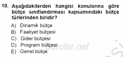 Girişim Finansmanı 2012 - 2013 Ara Sınavı 10.Soru