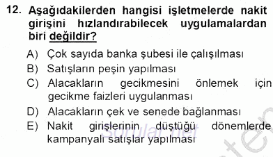 Girişim Finansmanı 2012 - 2013 Ara Sınavı 12.Soru