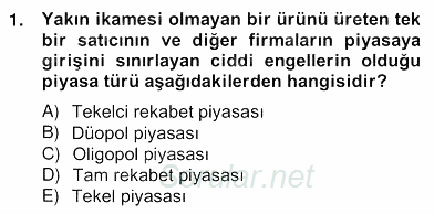 Medya Ekonomisi ve İşletmeciliği 2012 - 2013 Ara Sınavı 1.Soru