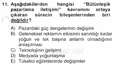 Medya Ekonomisi ve İşletmeciliği 2012 - 2013 Ara Sınavı 11.Soru