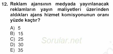 Medya Ekonomisi ve İşletmeciliği 2012 - 2013 Ara Sınavı 12.Soru