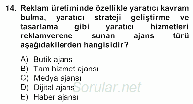 Medya Ekonomisi ve İşletmeciliği 2012 - 2013 Ara Sınavı 14.Soru