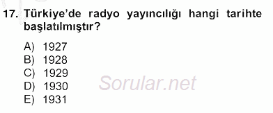 Medya Ekonomisi ve İşletmeciliği 2012 - 2013 Ara Sınavı 17.Soru