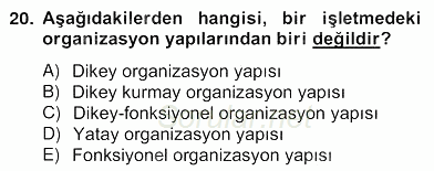 Medya Ekonomisi ve İşletmeciliği 2012 - 2013 Ara Sınavı 20.Soru