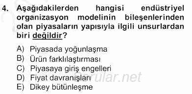 Medya Ekonomisi ve İşletmeciliği 2012 - 2013 Ara Sınavı 4.Soru