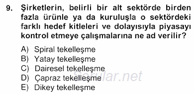 Medya Ekonomisi ve İşletmeciliği 2012 - 2013 Ara Sınavı 9.Soru